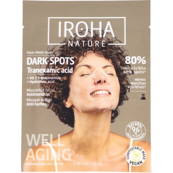 Iroha Nature Mascarilla Facial Antimanchas con Ácido Tranexámico Dark Spots 1ud
